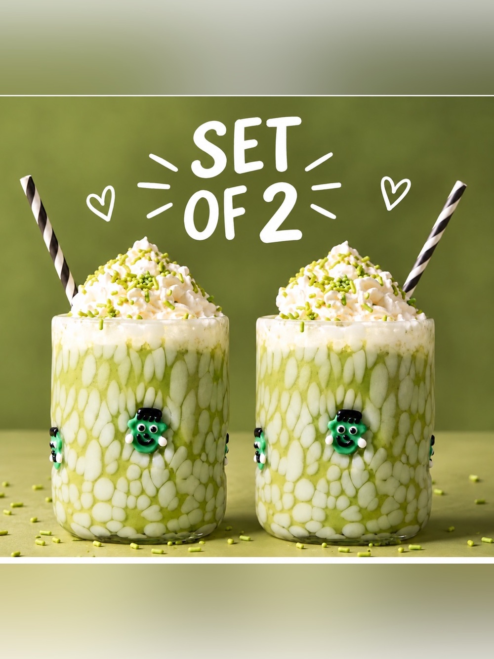 SET OF 2 Anthropologie Frankenstein Icon Juice Glasses